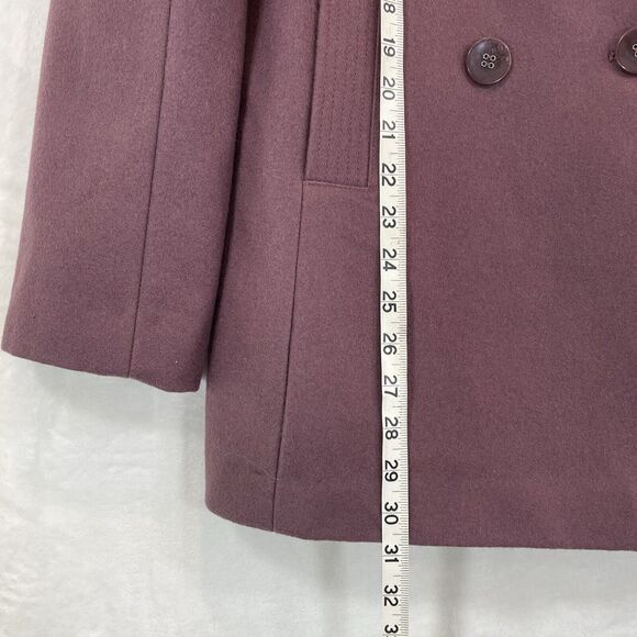 Kenneth Cole Reaction Double Breasted Peacoat Purple Plum Mauve Medium - Picture 13 of 15